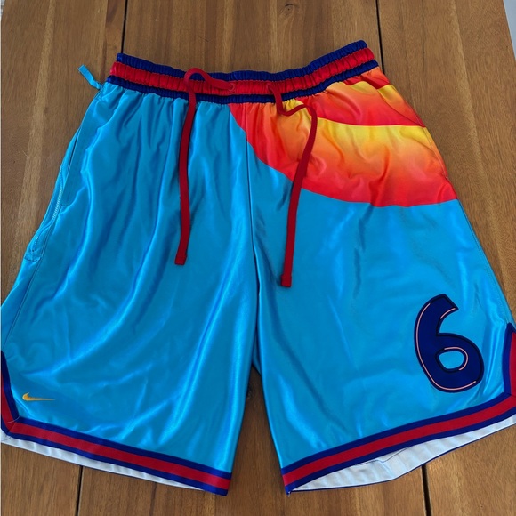 Space Jam Nike Men's Blue and Orange Athletic Shorts - Picture 1 of 6